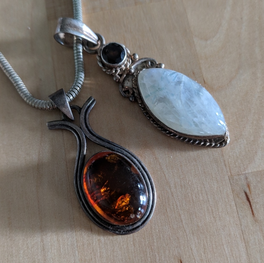 Chain and two pendants